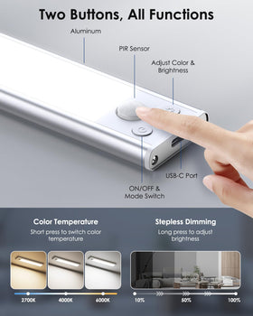 VerRon 3-color temperature LED offering warm to cool lighting for ambience or work