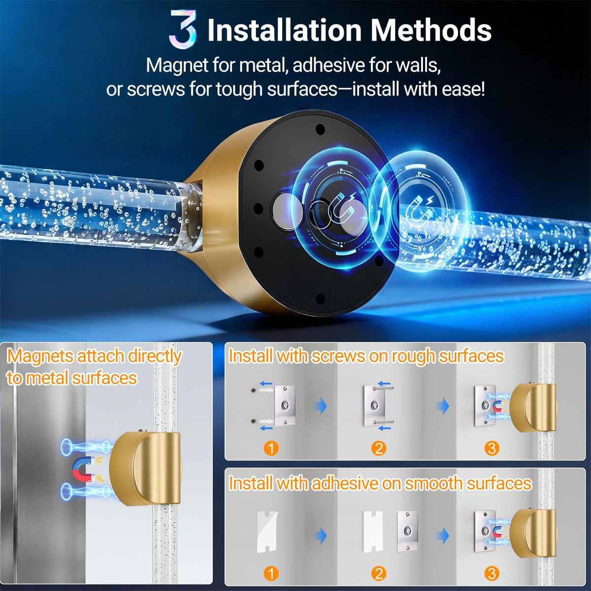 VerRon 3CCT dimmable wall sconces for flexible mood lighting.