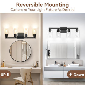 VerRon over-mirror setup delivering generous illumination across the vanity