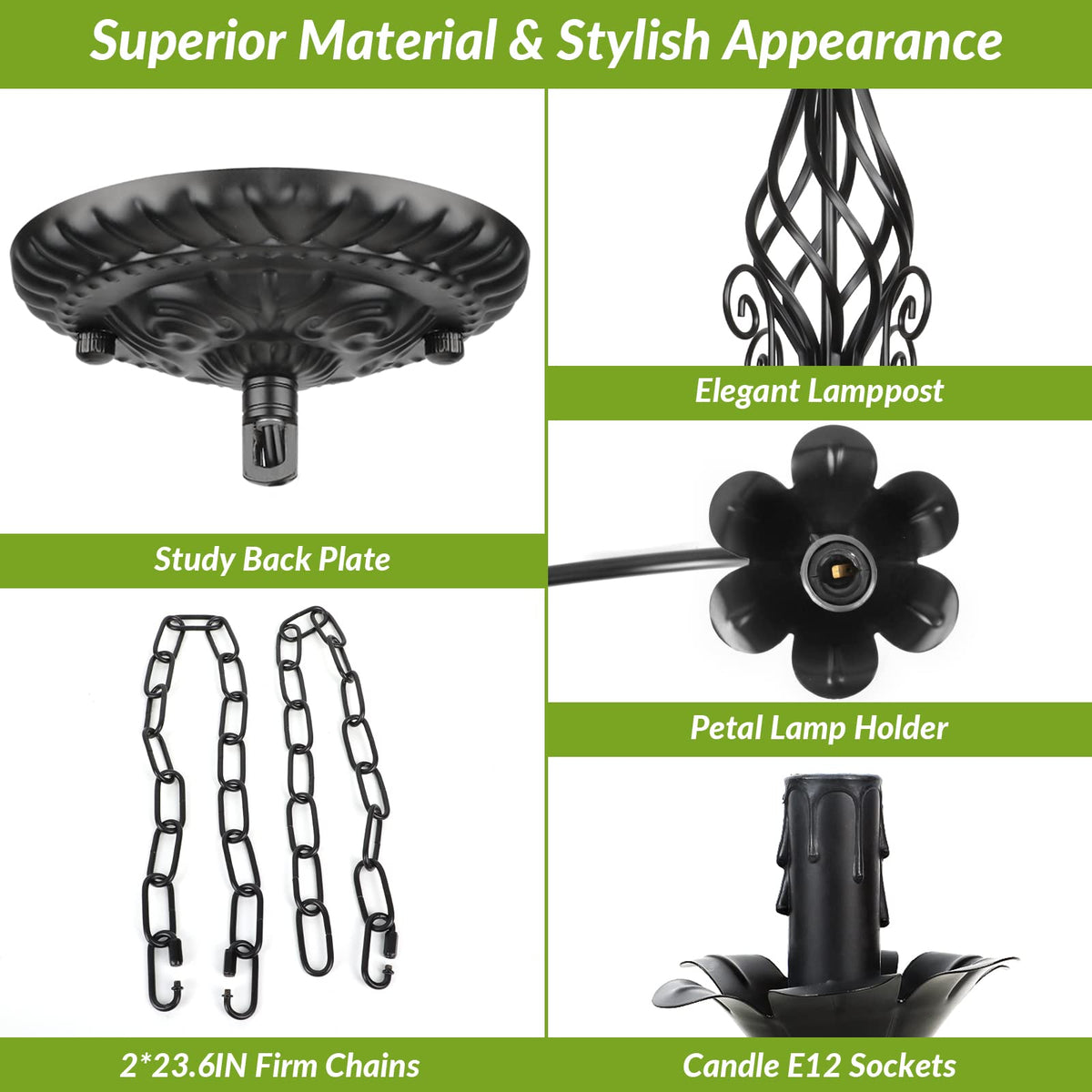 VerRon industrial pendant light in matte black enhances modern rustic spaces.