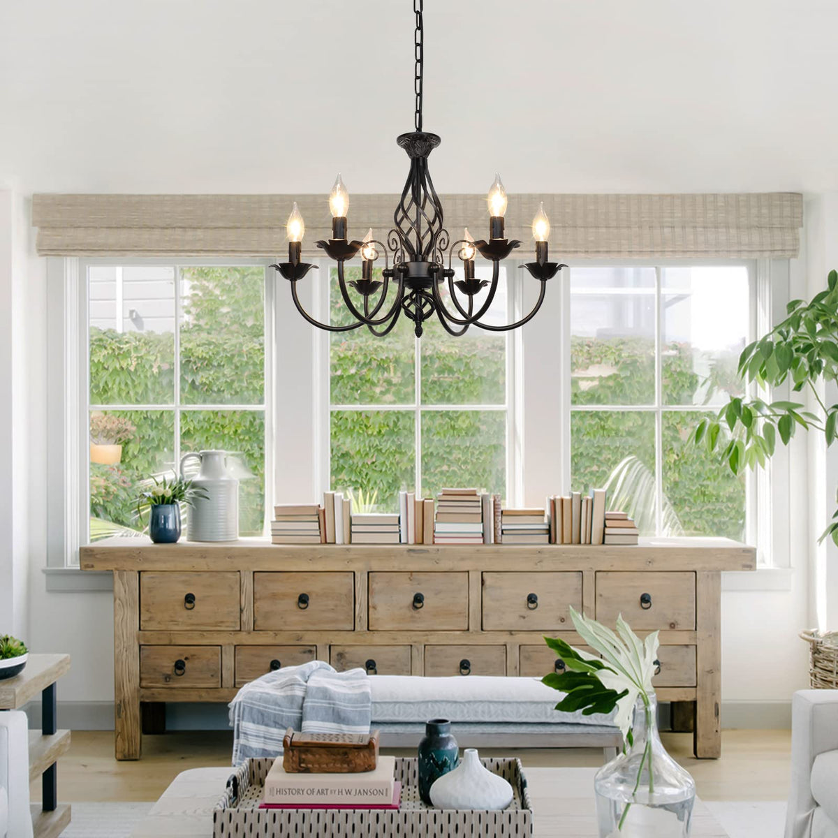 VerRon matte-black ceiling fixture pairs with various bulbs for different moods.