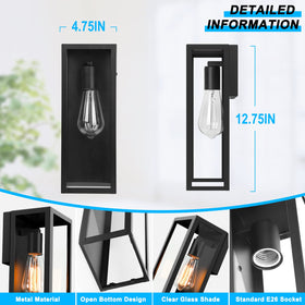 Open-bottom design enables quick bulb replacement without removing the fixture.