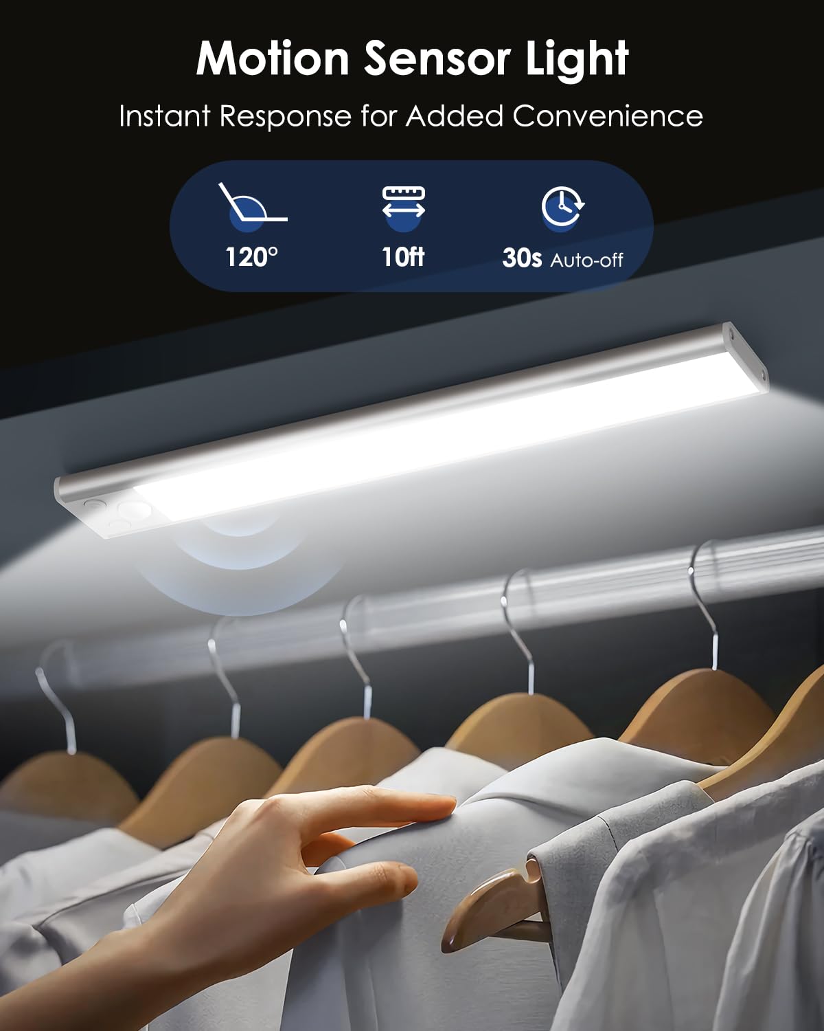 VerRon rechargeable battery under cabinet unit with long-lasting power