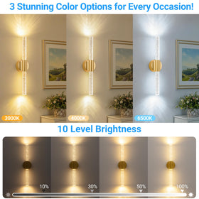 VerRon wireless sconces with magnetic and adhesive mounting options.