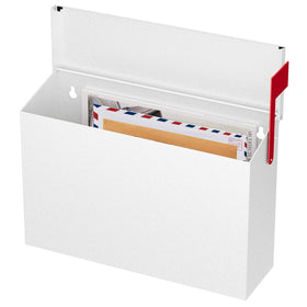 VERSASKY mailbox stay-open lid at 90 degrees for easy one-handed pickup.