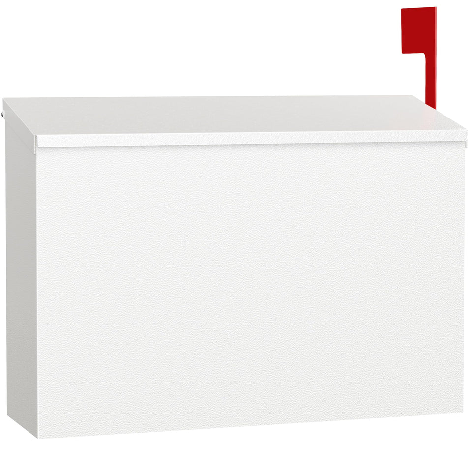 VERSASKY wall-mount mailbox outside with durable galvanized steel for outdoor use.