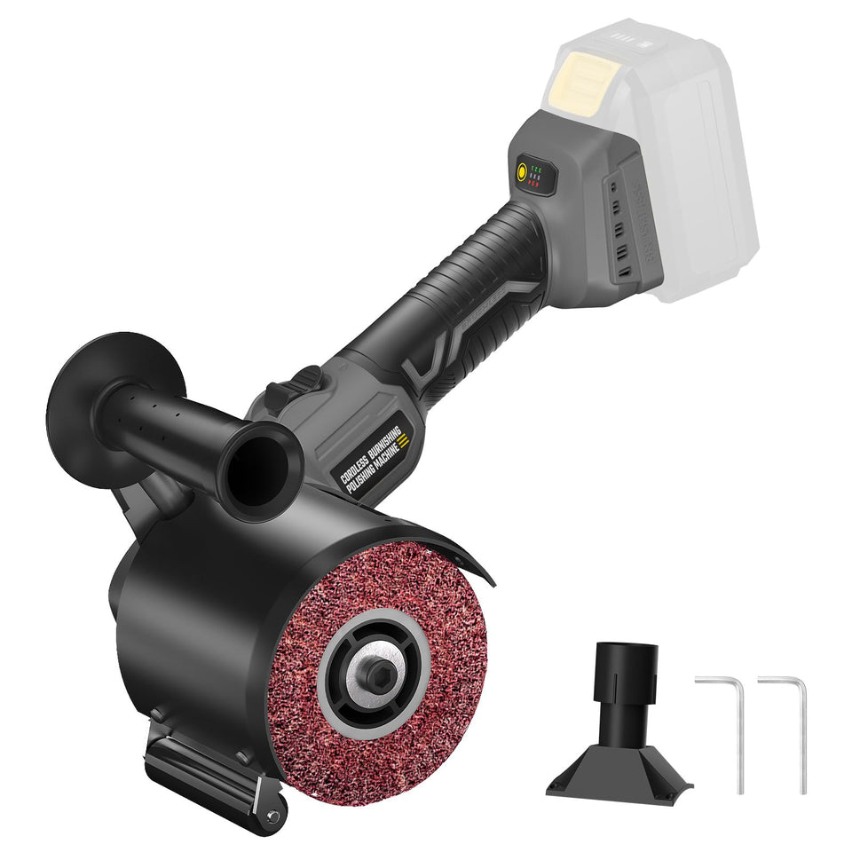 VERVEWAVE cordless burnishing machine for portable metal and wood finishing