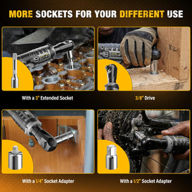 VerveWave five sockets included for versatile bolt sizes