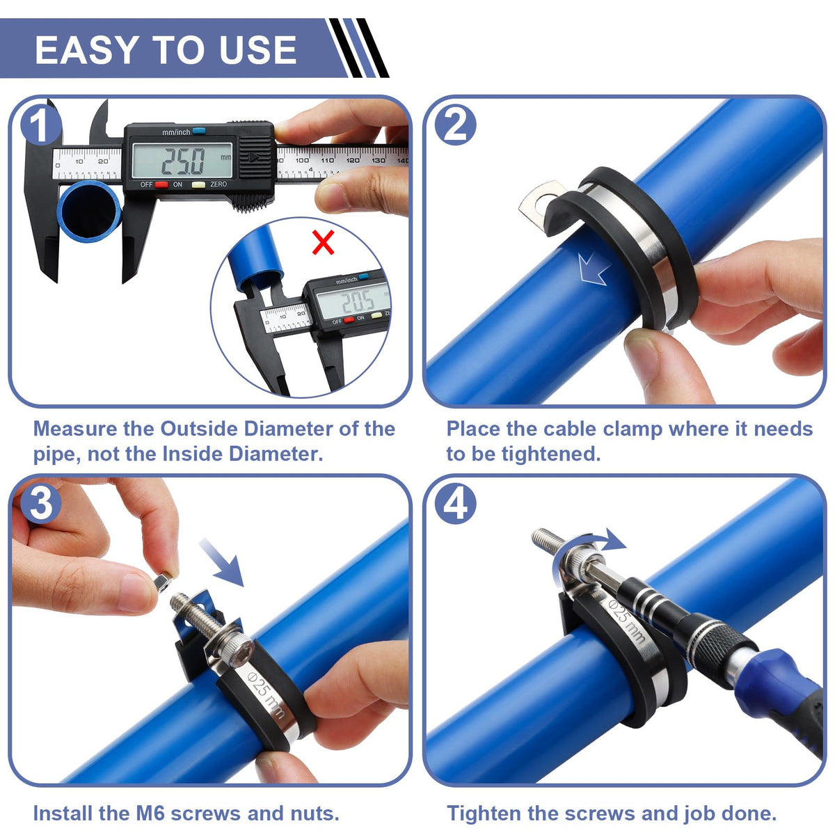 Vesmikit easy-installation with R-shaped design simplifies mounting and adjustments