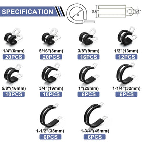Vesmikit stainless steel cable clamps with rubber cushion prevent vibration damage