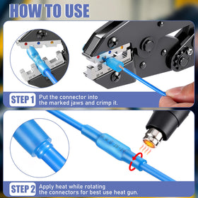 Vesmikit adhesive-lined heat shrink seals insulation and moisture in one step.