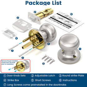 Vesmikit adjustable latch with backset options for various door thickness