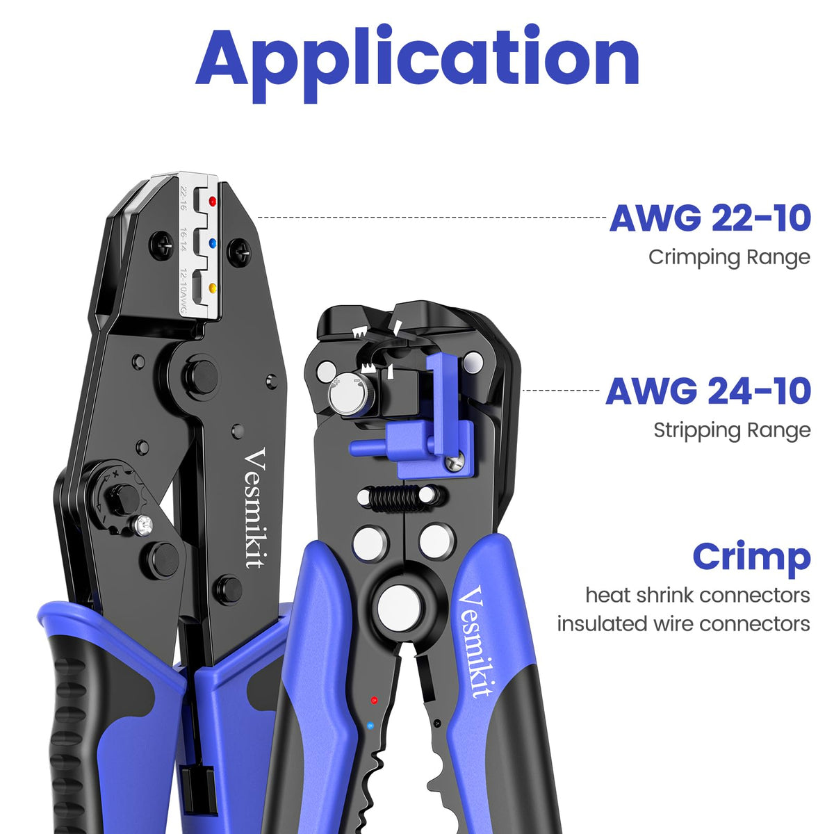Vesmikit automatic-wire-stripper-blades-closeup highlights smooth insulation removal and clean cuts.