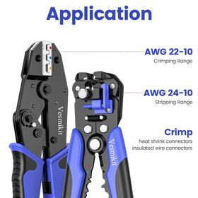 Vesmikit automatic-wire-stripper-blades-closeup highlights smooth insulation removal and clean cuts.