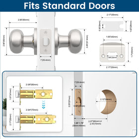 Vesmikit brushed nickel finish resists rust on interior doors
