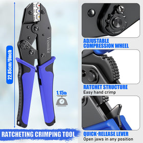 Vesmikit die A heat shrink crimp for reliable insulated connections