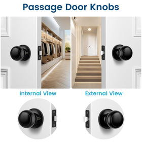 Vesmikit door knob closeup matte black highlights premium finish and durable construction
