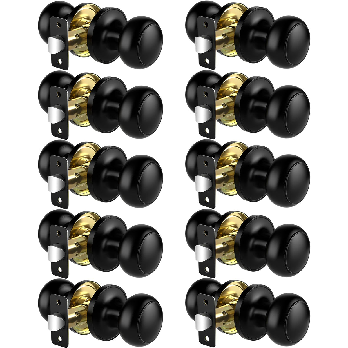Vesmikit passage knob matte black pack showing rust-resistant interior hardware for high-traffic spaces