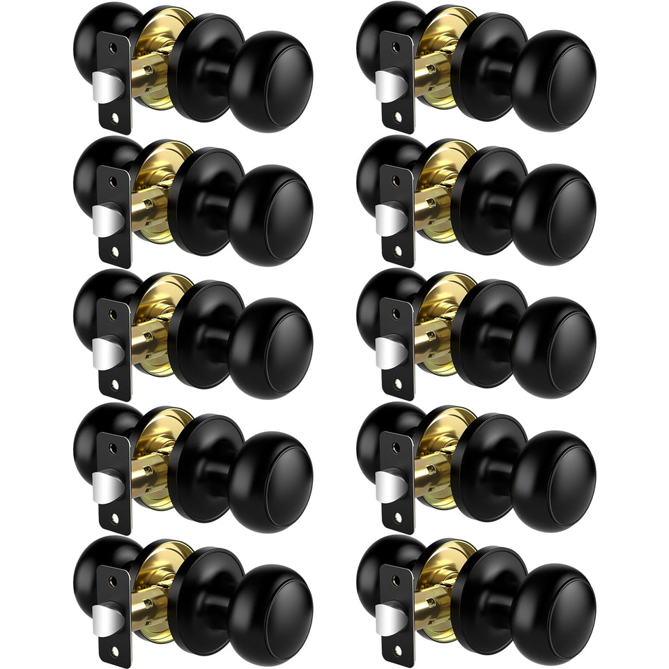 Vesmikit passage knob matte black pack showing rust-resistant interior hardware for high-traffic spaces