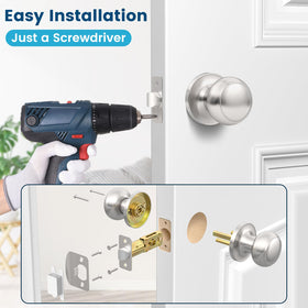 Vesmikit reversible door knob fits both left- and right-handed doors