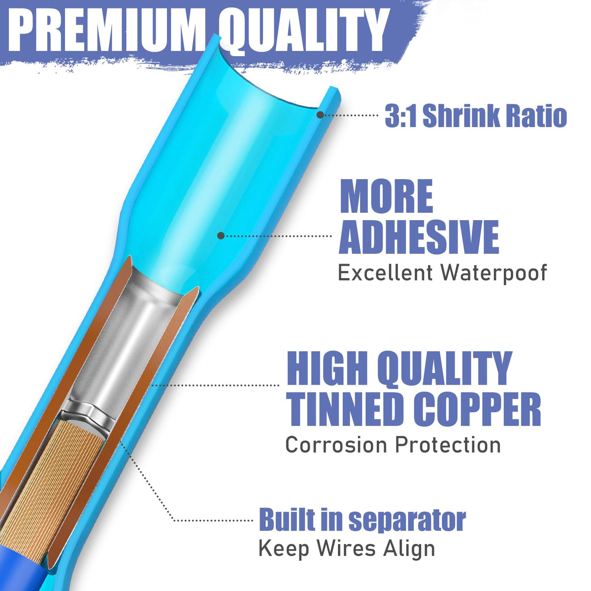 Vesmikit thicker copper barrels deliver strong crimps and reliable current flow.