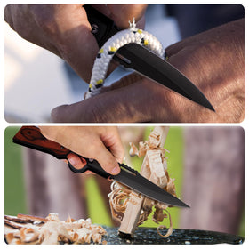 VESON-LON pocket knife dual-locks top view, enhancing safety during use.