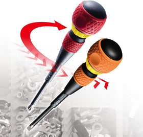 VESSEL Ball Grip ratchet screwdriver handle diameter 41mm for comfortable control.