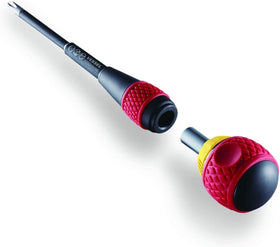 VESSEL Ball Grip ratchet screwdriver total length 200mm offers versatile leverage.