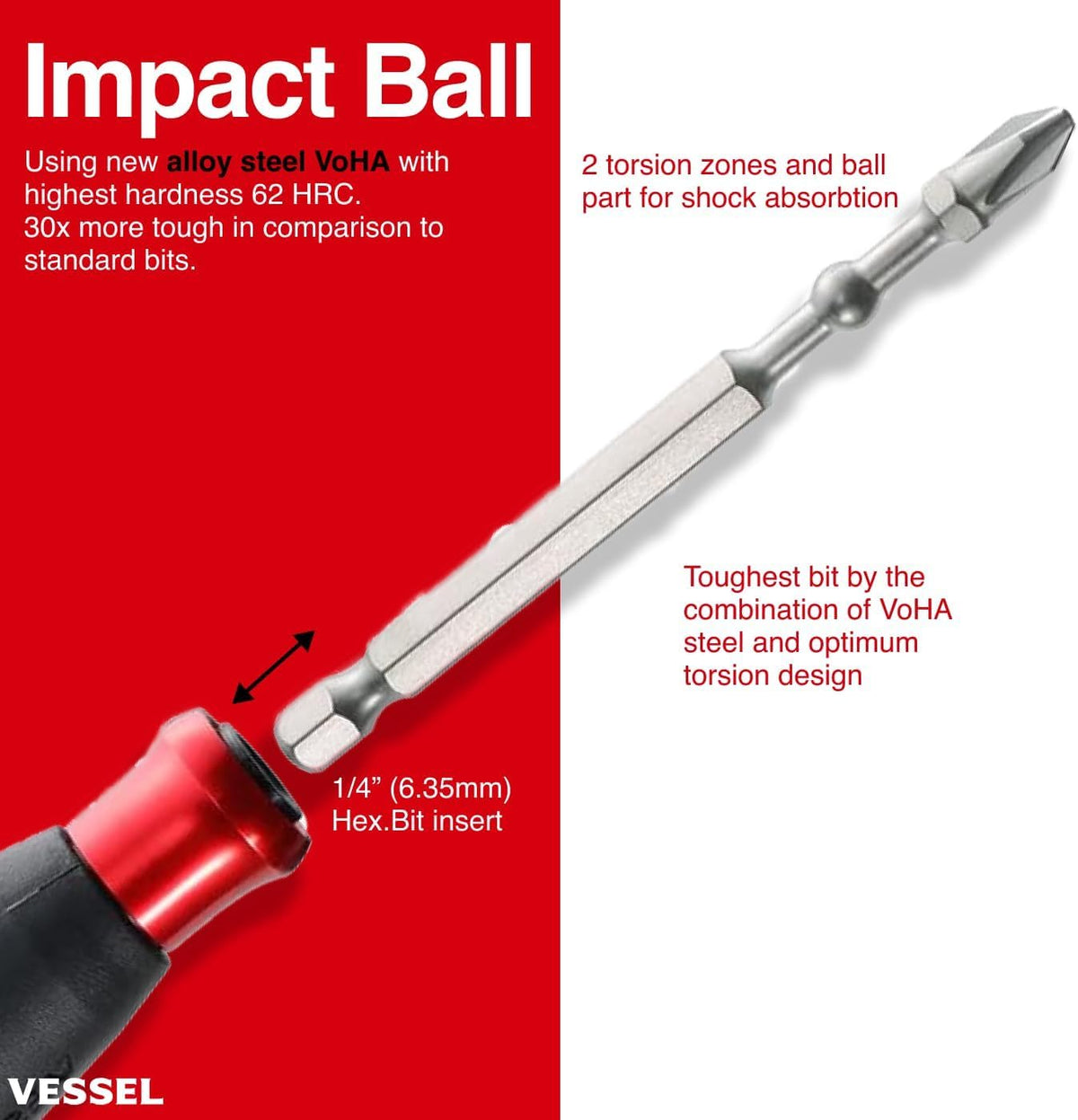 VESSEL e-ASSIST Screwdriver rugged design for daily use.