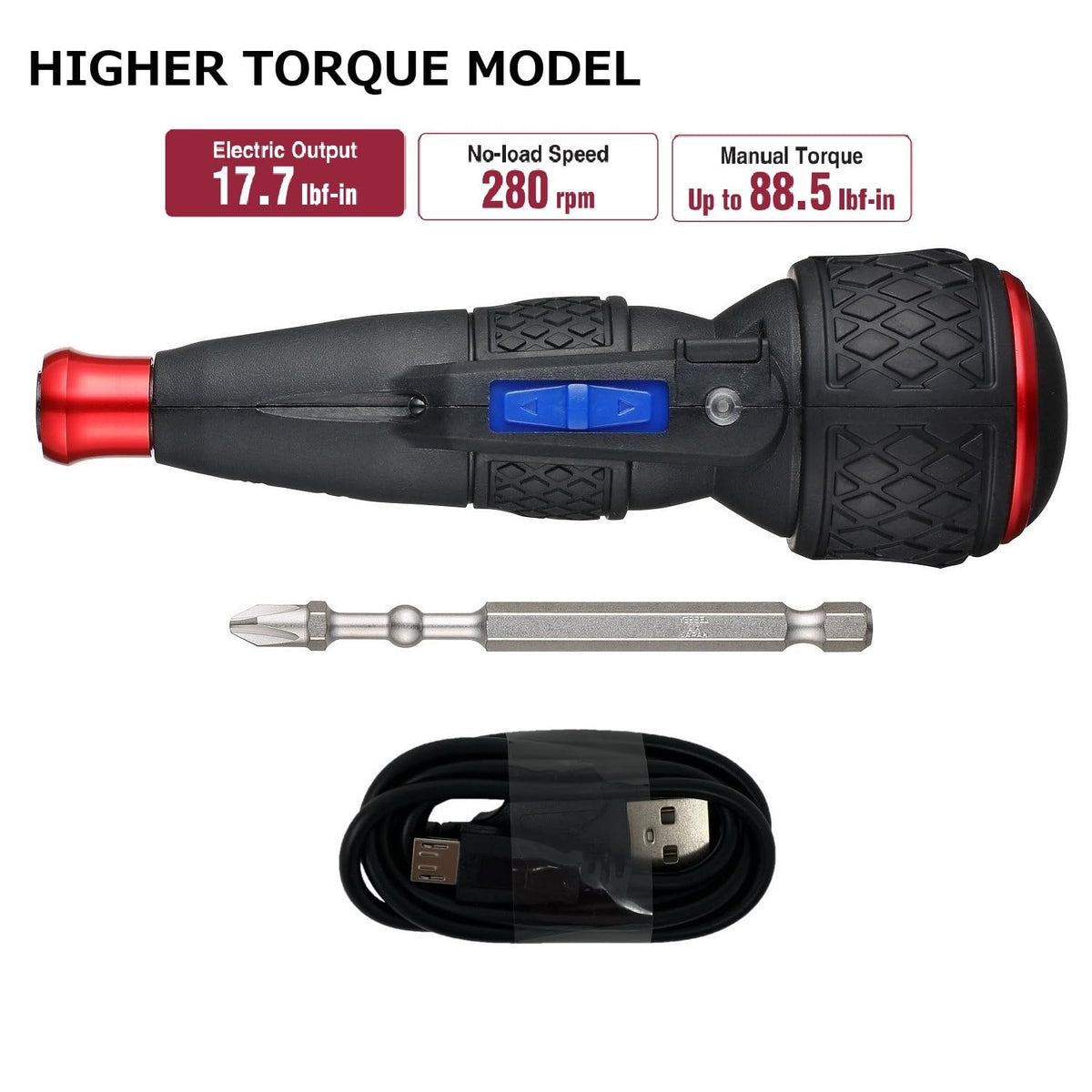 VESSEL e-ASSIST Screwdriver with two-ways operation for versatility.
