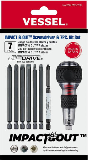 VESSEL Impact & Out Screwdriver end cap for hammer striking enhances durability