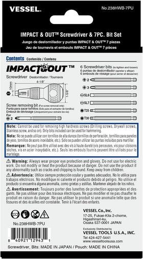 VESSEL Impact & Out Screwdriver made in Japan highlights quality craftsmanship