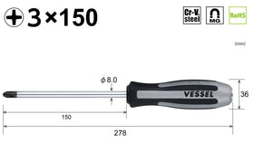 VESSEL Megadora Impacta slip-proof grip ensures better torque on oily hands.