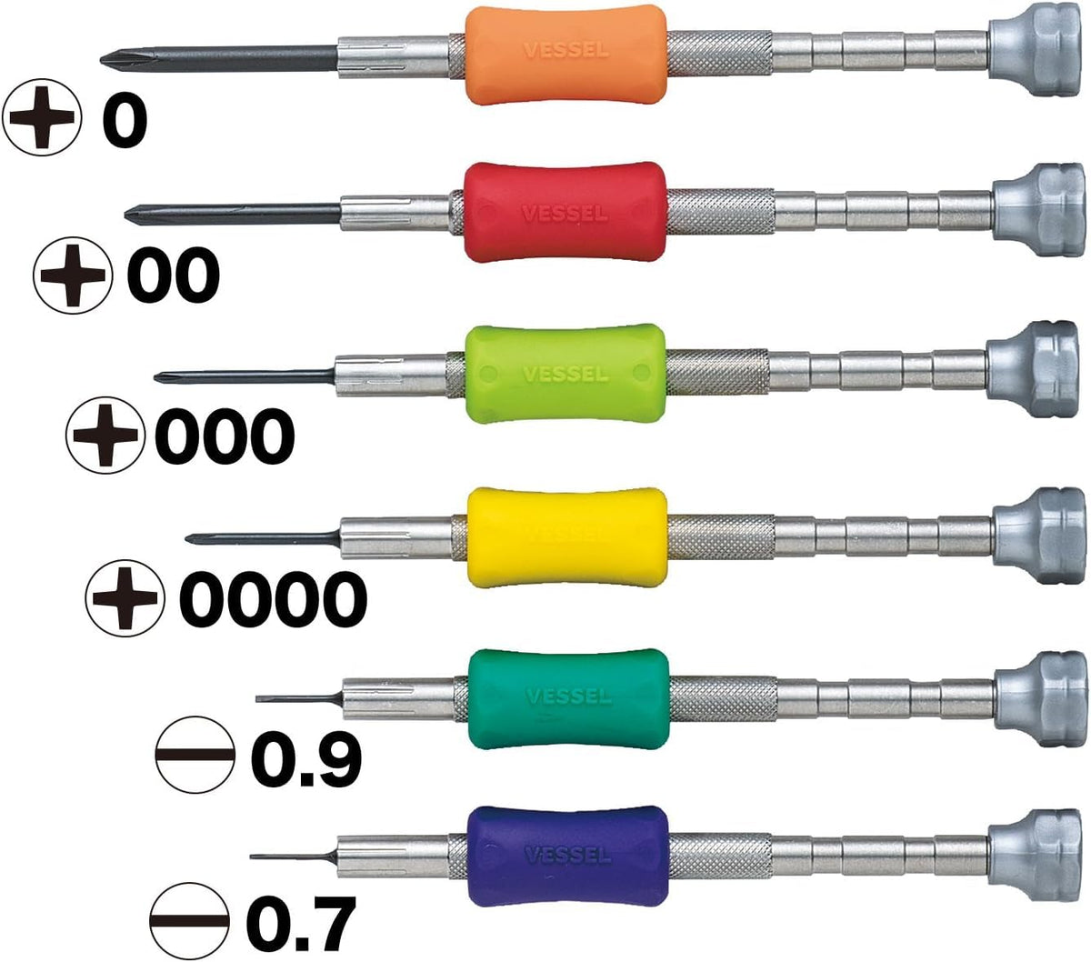Vessel TD-56S ultra-small bits +000 and +0000 for tiny screws