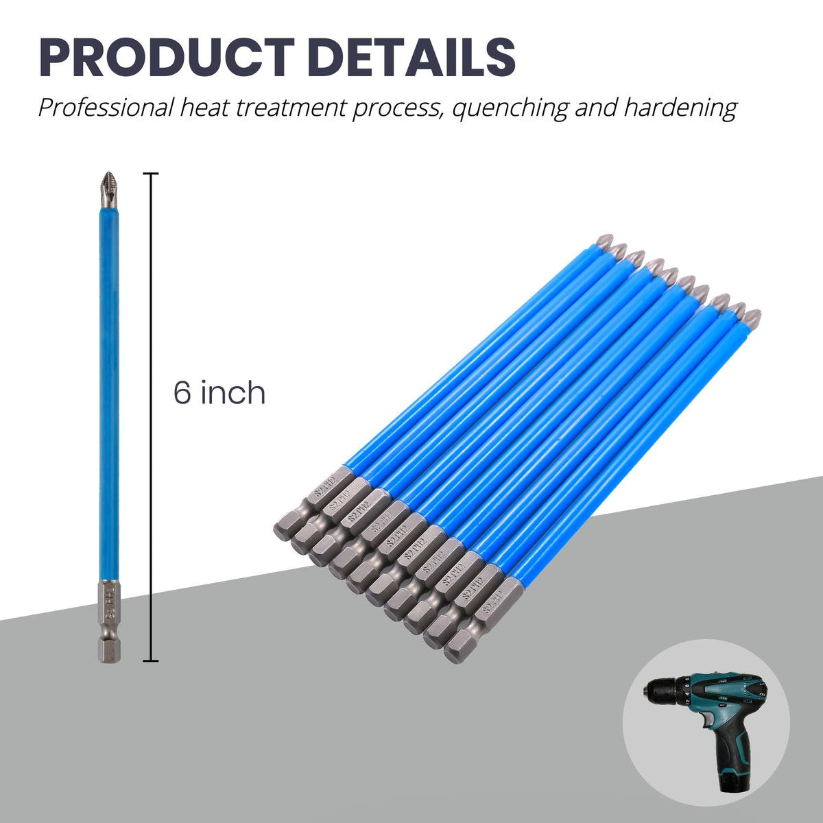 VESTTIO high-precision PH2 bits ensure accurate screw engagement.