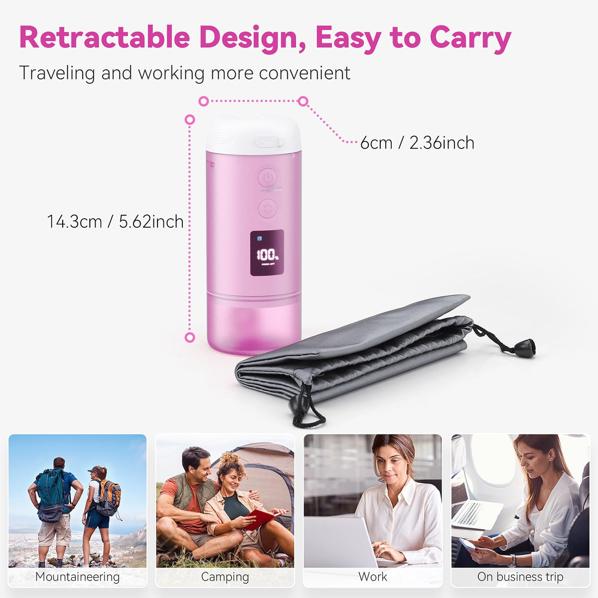 Vetance 180-degree nozzle allows directed, one-handed operation.