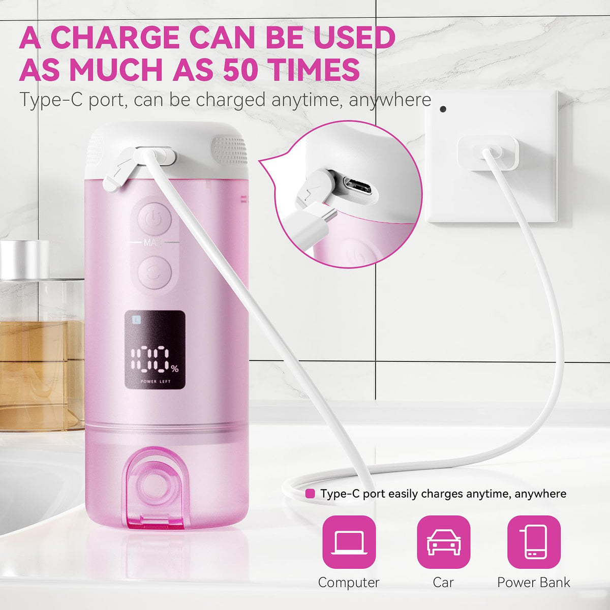 Vetance 2000mAh battery delivers reliable power for multiple sessions.