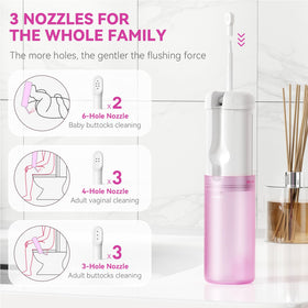 Vetance Portable Bidet 5-pressure modes enable personalized comfort during use.