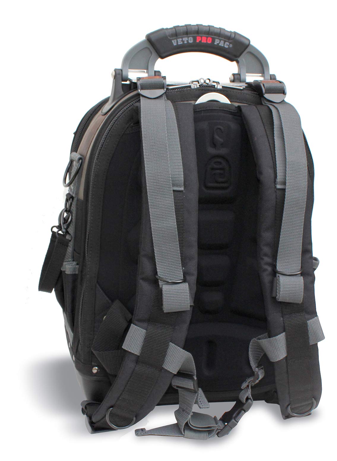 Veto Pro Pac Tech Pac side pockets store small parts and fittings.