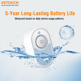 VETOUCH detector with 100dB alarm ensures alert reaches you across rooms.