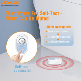 VETOUCH one-button self-test confirms device is functioning.