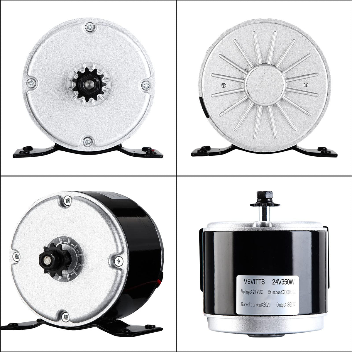Vevitts 350W motor reaches 3000 RPM for quick acceleration and efficient cruising.