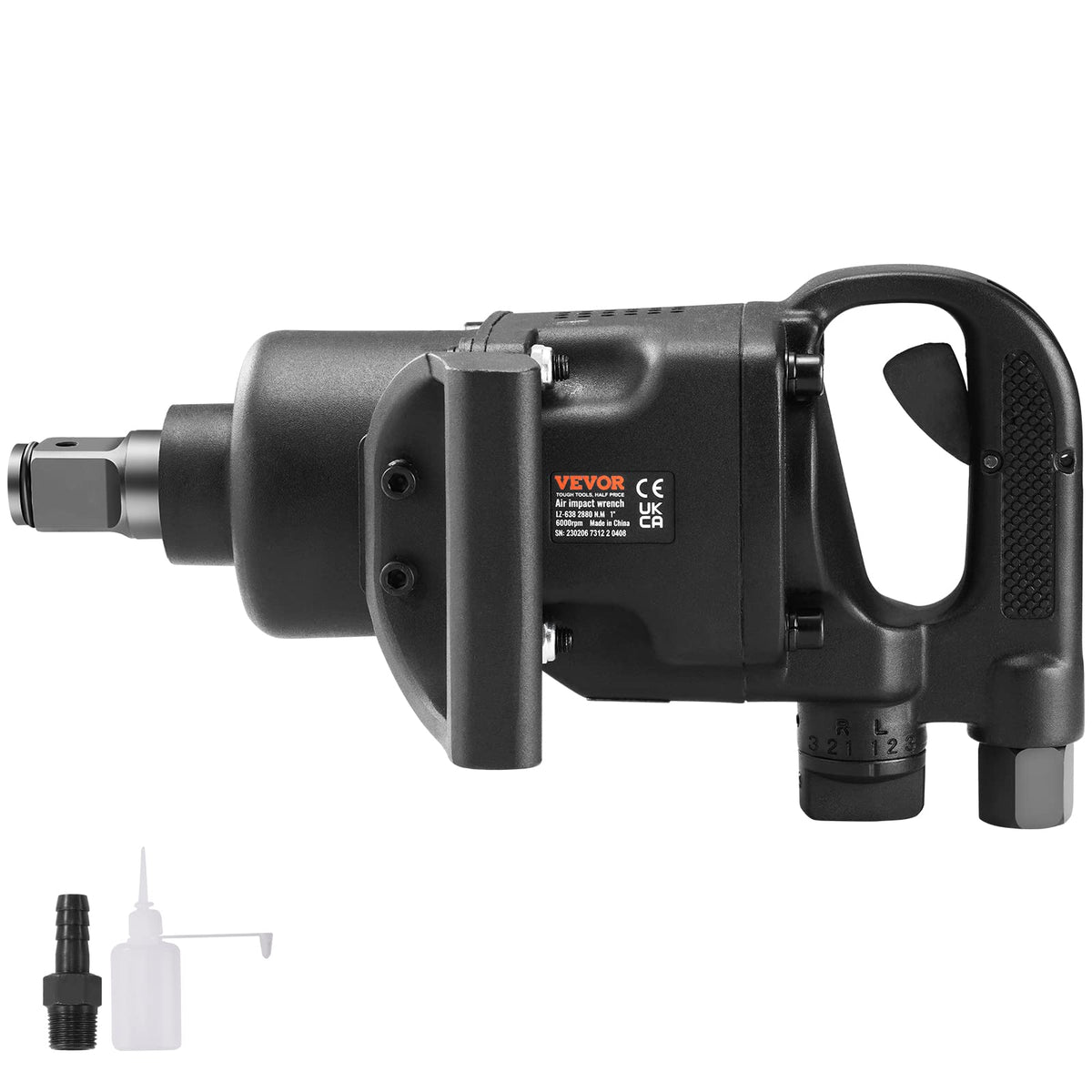 VEVOR 1-Inch air impact wrench front view for heavy-duty tire work