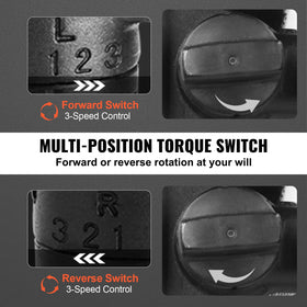 VEVOR 1-Inch air impact wrench rotation switch for forward and reverse