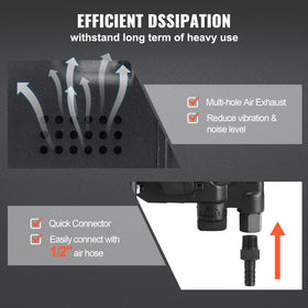 VEVOR 1-Inch air impact wrench rugged casing for durability