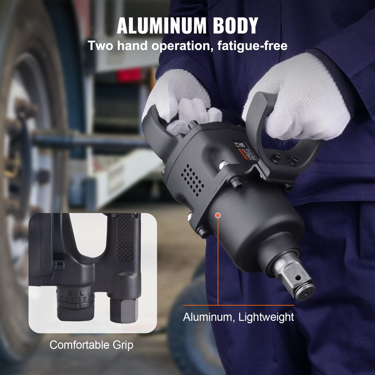 VEVOR 1-Inch air impact wrench twin-hammer mechanism detail