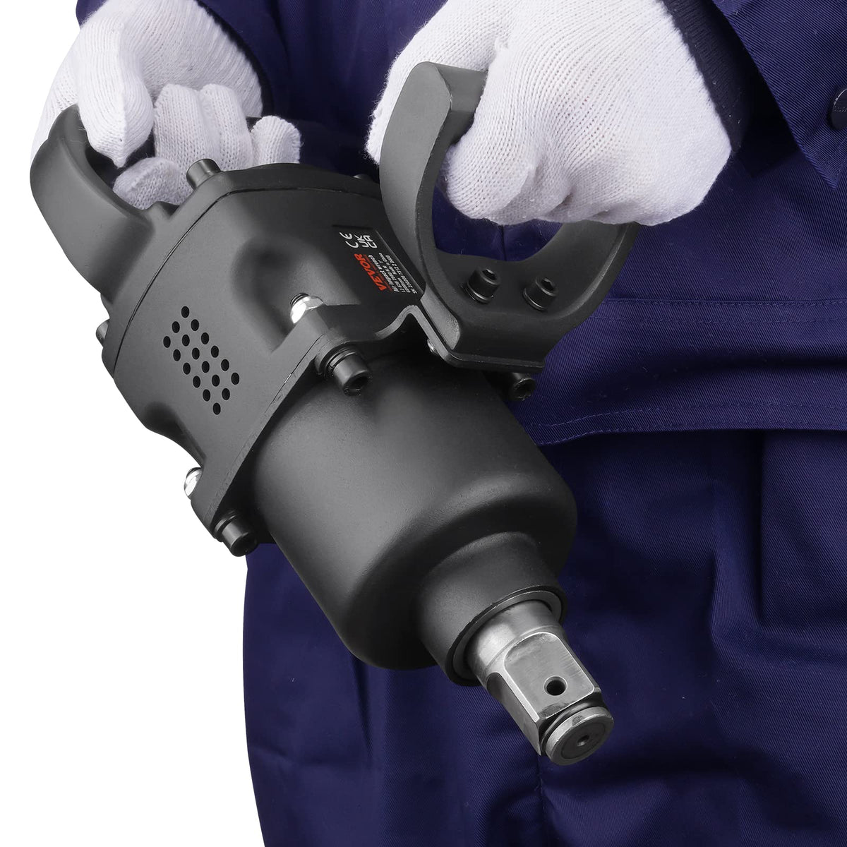 VEVOR 1-Inch air impact wrench two-handle grip for steady control
