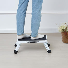 VEVOR 1-Step Folding Stepladder used in bathroom tasks