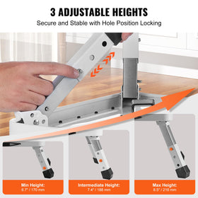VEVOR 1-Step Folding Stepladder extended to 6.7 inches for reach