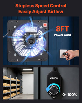 VEVOR 10'' attic fan is ideal for sheds and workshops